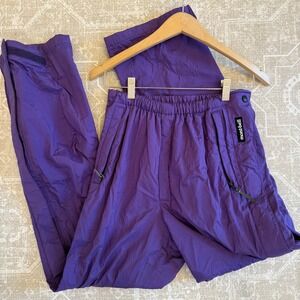 Montbell Womens Mountaineering Purple Ski Snowboard Pants Waterproof Size L